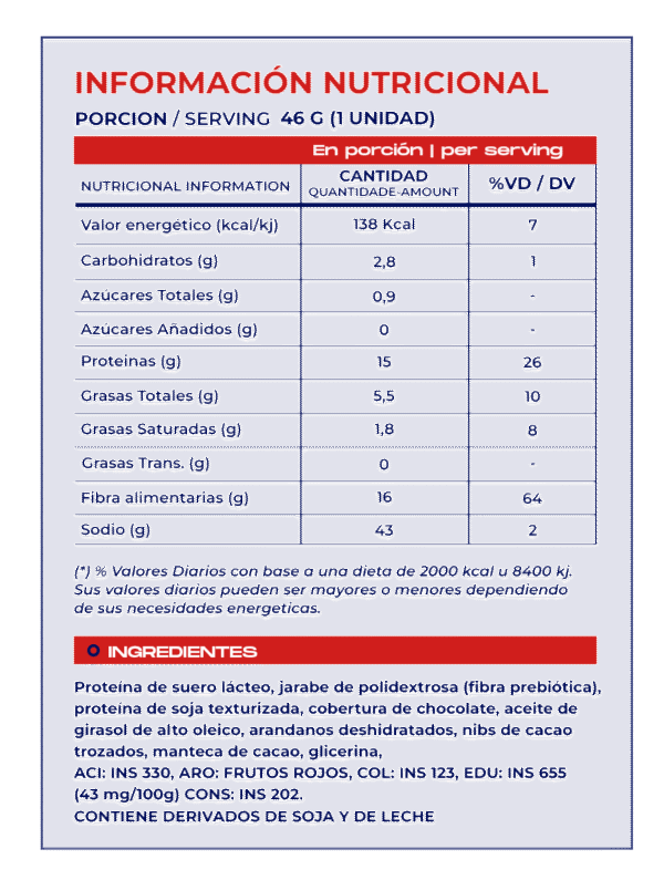 Low Carb Protein Bar – Mervick (Caja x12 de 46g) - Imagen 2