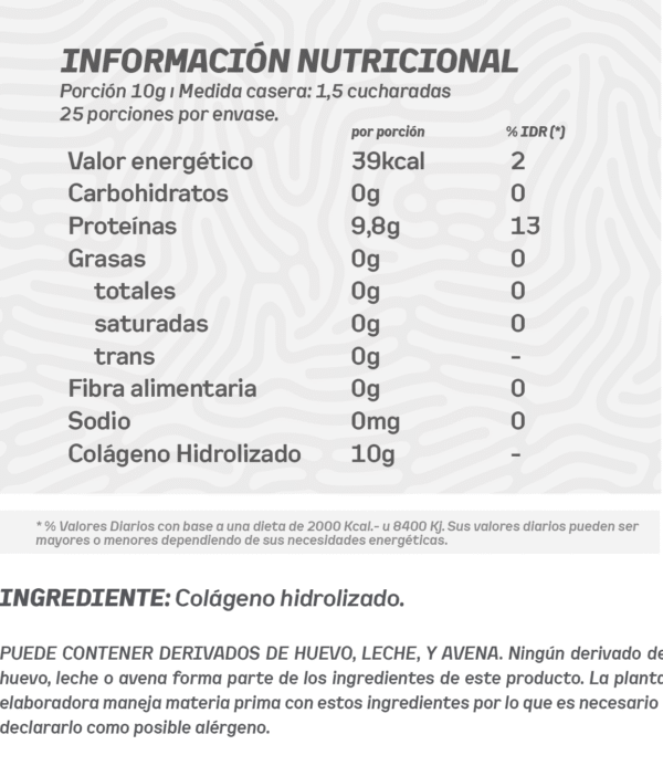 Colágeno Clear Hidrolizado – 250g - Imagen 5