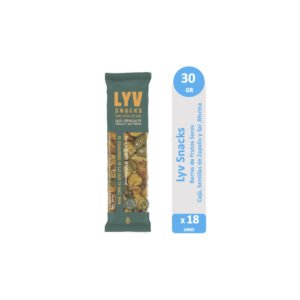 Lyv Snacks – Caja x18 Barras Artesanales de Zapallo y Sal Marina (28g)