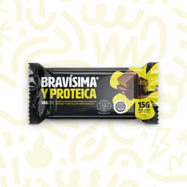 Barrita Proteica Bravísima 58 g – Cacao o Arándanos & Jengibre x 12 - Imagen 4