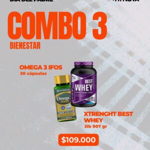 Combo Día del Padre #3 · Bienestar | Omega 3 IFOS + Xtrenght Best Whey 2lb