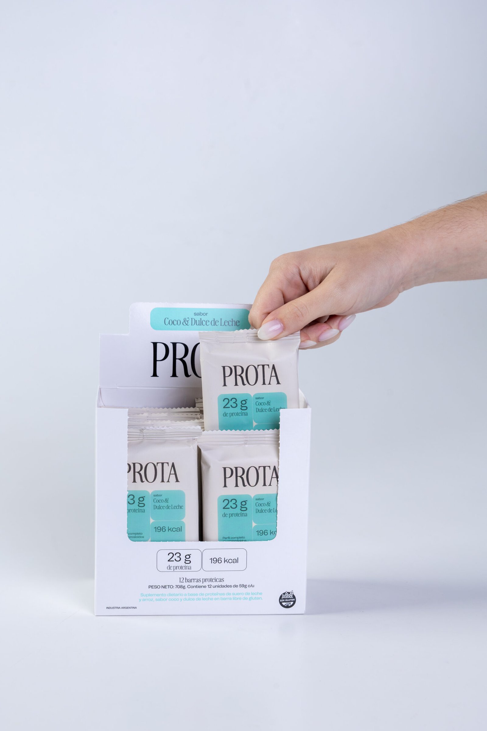 Caja PROTA Coco & Dulce de Leche x12 | Barras Proteicas 23g · Sin Azúcar · Sin Gluten (708g) - Imagen 4