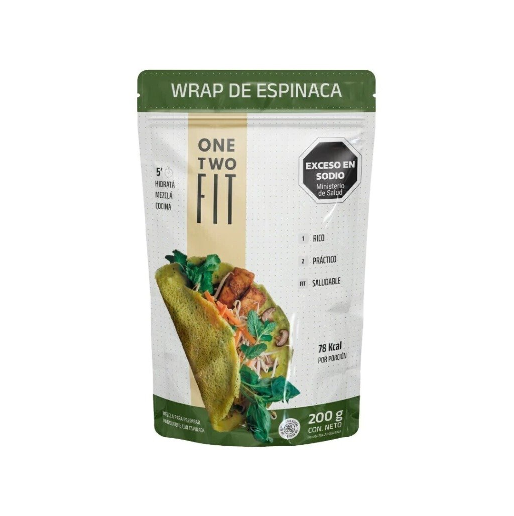 Premezcla Wrap de Espinaca One Two Fit – Solo Agua, Listo en Minutos